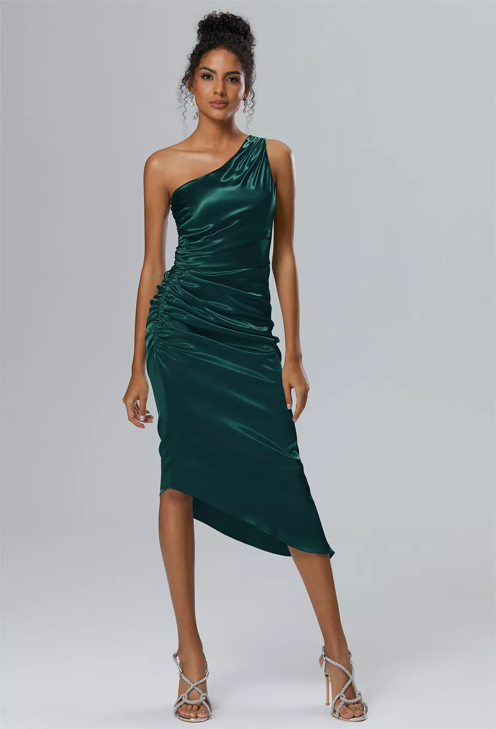 AW Marci Hunter Green  Cocktail Wedding Guest Dresses
